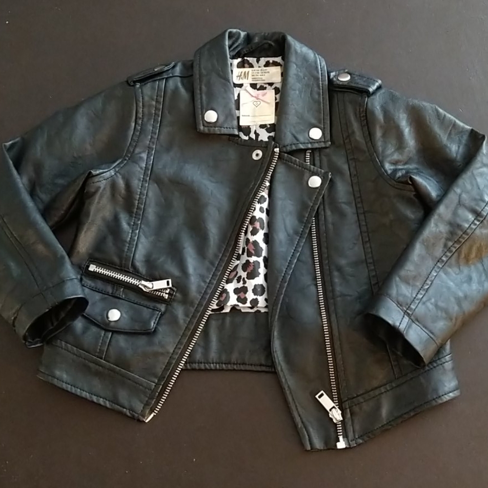 Faux Leather Kids Jacket